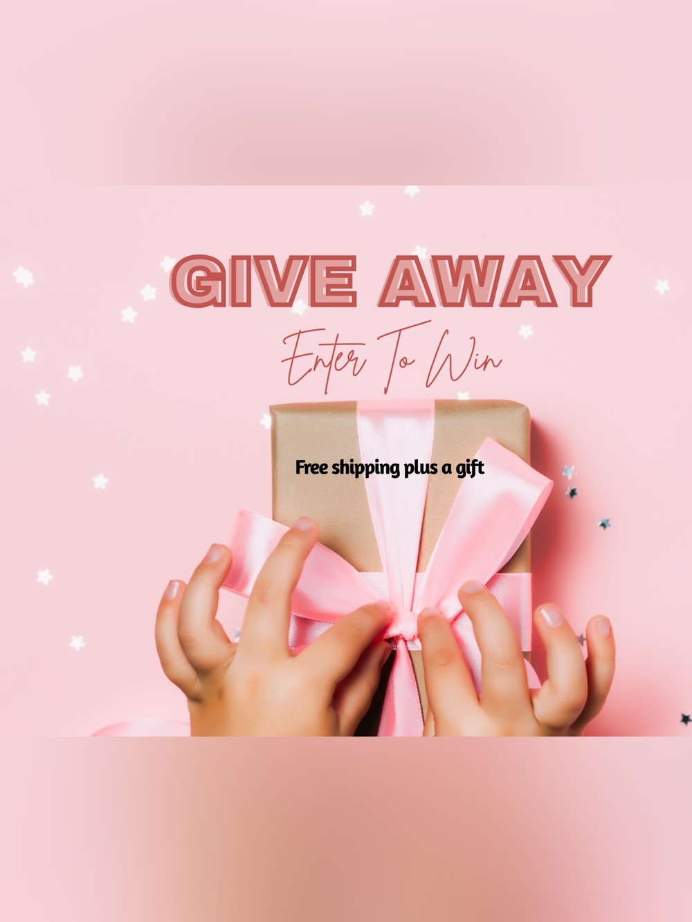 Pink Ribbon Gift Box - Pink & Gold Present